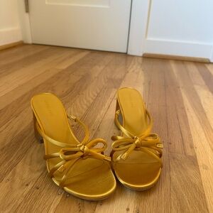 Everlane Mustard Heeled Sandals